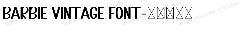 Barbie Vintage Font字体转换